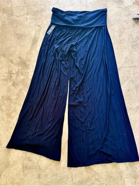 Nic and Zoe Wide Leg Blue/Black Palazzo Pants